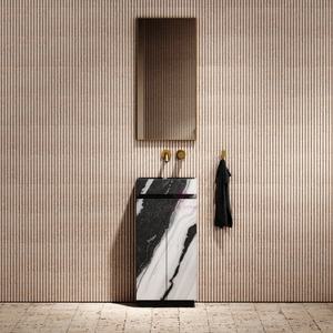 Lusso Calacatta Viola lavandino in marmo elegante lavabo in pietra naturale Design moderno per l'arredamento del bagno - Product Image 5