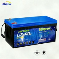 Batterie de traction pour chariot élévateur Grade A LFP Cell 24V 120AH, Plug and Play, anti-vibrations, pour la logistique industrielle, CE RoHS UN38.3 OEM