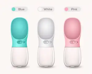 Dispenser Rounded White Blue Wholesale E-Commerce Self Patent Leak Proof Portable Pet Stocked Black Pink Dog Water Bottle