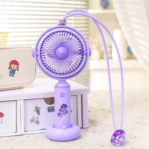 Ventilateur de cou portable avec base, angle réglable, batterie rechargeable, moteur DC 5W, commande par bouton, pour usage intérieur et extérieur - Product Image 3