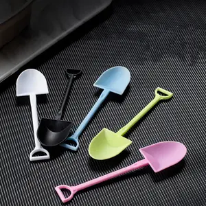 Disposable Plastic Shovel Spoon Dessert Ice Cream Scoop Pink Ice Cream Spoons New Product Ideas 2024