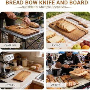Wooden <b>bread</b> <b>knife</b> saw, sandwich slicer, baguette and toast saw, bend-resistant wooden <b>bread</b> cutter - Product Image 5