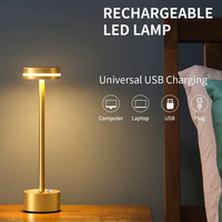 Nouvelle Lampe de Table LED Sans Fil Flexible au Design Moderne, Rechargeable, à Intensité Variable par Touche, Portable, Compatible E14, Lampe de Bureau de Luxe