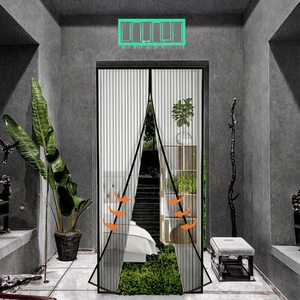 Căn hộ hiện đại nhiệm vụ nặng nề chống muỗi <span class=keywords><strong>Net</strong></span> Chống xước & nam châm sợi thủy tinh màn hình Cửa Polyester lưới nhà máy giá rẻ giá - Product Image 6