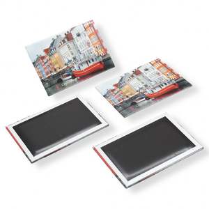 Aimants de réfrigérateur en étain personnalisés, aimants en métal avec photo personnalisée pour cadeaux d'entreprise - Product Image 1