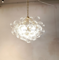 Lustre nordique personnalisé boule bulle intérieur salle à manger salon luminaires de luxe lustre en verre soufflé