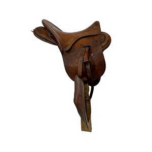 Sillín de Carreras de Cuero Puro BS International NA82, Alfombrillas para Caballo, Suaves, Cómodas, Absorbentes del Sudor, Duraderas, Resistentes al Agua, Estilo Inglés - Product Image 4