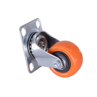 MW factory – jeu de roulettes pivotantes et de freins en pvc orange de 2 pouces, 50mm