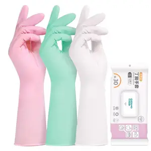 SH002 12 pouces Nitrile gants étanche lavage alimentaire gants cuisine cuisine ménage gants