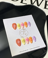 Uñas Acrílicas Pre-Diseñadas al por Mayor, Cobertura Total, Pegamento, Personalización con Logotipo OEM, Opciones de Múltiples Diseños, Diseño Cuadrado, 10 Piezas/Paquete