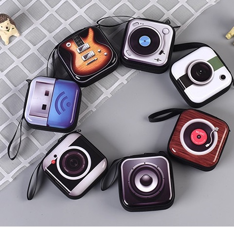 Оптовая продажа 2022, модные уличные музыкальные поклонники, индивидуальные подарочные пакеты, жестяной мини-кошелек на молнии