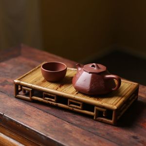 Support à thé en bambou Xiangfei, mini, pour infusion à sec, avec une tasse et un pot, accessoires pour la cérémonie du thé Kung Fu - Product Image 1