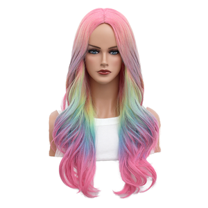 ราคาขายส่ง วิกผมสังเคราะห์แบบเต็มศีรษะ สีชมพูไล่เฉด สำหรับ<span class=keywords><strong>ผู้หญิง</strong></span> เหมาะสำหรับงานปาร์ตี้ - Product Image 1
