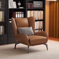 Furnitur Ruang Tamu Sederhana dan Nyaman Sofa Putih Modern dengan Sandaran Kaki dan Kursi Sandaran Tinggi