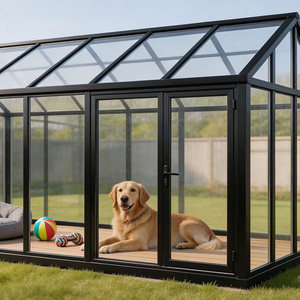 Jardin d'hiver moderne en aluminium avec toit en verre trempé et structure en aluminium, véranda extérieure, salle de jardin en verre transparent - Product Image 4