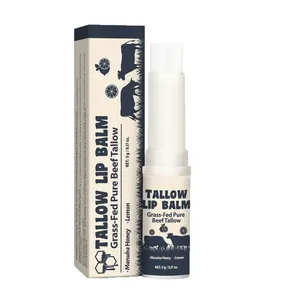 ลิปบาล์มบำรุงริมฝีปากสูตรน้ำผึ้งและเนื้อวัว 5 กรัม แบรนด์ของเราเอง ช่วยให้ริมฝีปากชุ่มชื้น ใช้ได้ทุกวัน สำหรับริมฝีปากแห้งแตก - Product Image 1