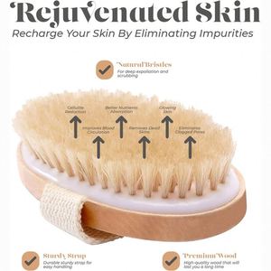 Cepillo Corporal de Madera con Cerdas Naturales al por Mayor, Cepillo de SPA Suave con Logotipo Personalizado, Cepillo de Baño Exfoliante y de Masaje - Product Image 4