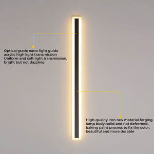 Lámpara <span class=keywords><strong>de</strong></span> Pared Lineal Arquitectónica, Tira Larga, IP65 Impermeable, Aplique <span class=keywords><strong>de</strong></span> Pared para Interiores Corporativos y <span class=keywords><strong>de</strong></span> Hostelería, Diseño Premium - Product Image 4