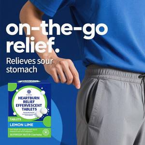 Marque privée Formule personnalisée Fabricant de comprimés effervescents Soulagement rapide des maux d'estomac Antiacide - Product Image 3