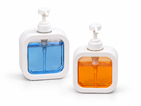 Flacon pompe carré vide en PET 300ml/500ml, rechargeable, personnalisable avec impression, emballage cosmétique pour savon liquide, shampoing, gel hydroalcoolique