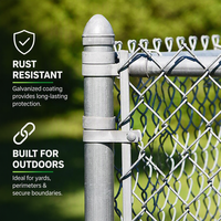 Clôture en treillis métallique galvanisé YC, portail en treillis, maille losange, résistant à la corrosion pour jardin et terrain de sport