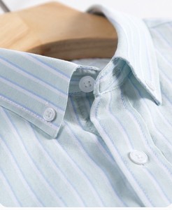 Camicie Casual Estive da <span class=keywords><strong>Uomo</strong></span> 2025 in Twill 100% Cotone, Doppio Petto, Colletto con Bottoni, Eco-Friendly, Senza Stiratura, Anti-Piega, Traspiranti - Product Image 6