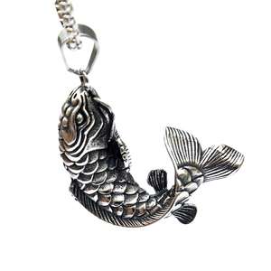 Collier religieux pendentif poisson en acier inoxydable collier poisson chanceux collier motard amulette poisson <span class=keywords><strong>celtique</strong></span> bijoux punk <span class=keywords><strong>rock</strong></span> hip hop bijou nouveau - Product Image 6