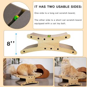 Casa Rascadora para Gatos de Cartón Resistente - <span class=keywords><strong>Rascador</strong></span> de Cartón Corrugado Grueso para Aliviar el Estrés en Interiores - Product Image 4