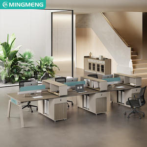 Modern Office Workstation <b>Desk</b> - Office Table with Storage & Privacy <b>Dividers</b> - Product Image 3