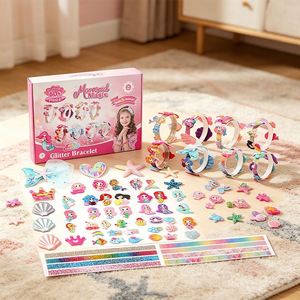 Radiant Girls Creative <b>Headband</b> Kit DIY Hair Clips Pins Ribbons Flowers Gems Glue Dots Birthday Party Toy Set Wholesale - Product Image 5