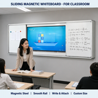 Tableau blanc magnétique à surface mate lisse, effaçable à sec, avec cadre en aluminium pour salle de classe