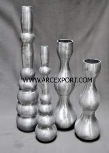 Nickle Plated <b>Tall</b> Flower <b>Vase</b> Home Decoration Luxury Design Trumpet Wholesale Unique Standard Decorating Trumpet Silver Color - Product Image 2