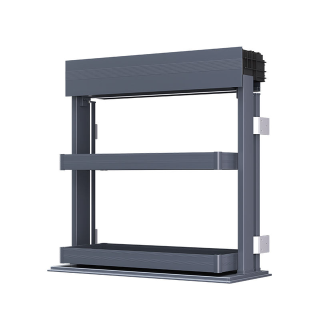 Fashionable Sky Gray Smart Electric Lifting Basket Adjustable Motorized Pull-Down Storage Elevator for Kitchen Upper Cabinets