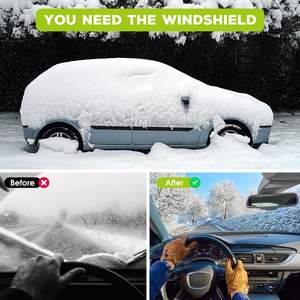 Couverture de neige de <span class=keywords><strong>voiture</strong></span> couverture de pare-brise avant <span class=keywords><strong>anti</strong></span>-gel et <span class=keywords><strong>anti</strong></span>-gel pare-brise d'hiver <span class=keywords><strong>voiture</strong></span> soleil pare-brise Protection parapluie - Product Image 2