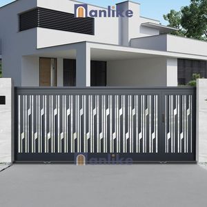 Anlike 2024 nuevo modelo eléctrico Metal mejor hombre inteligente gran patio trasero entrada Manual automático deslizante hogar puertas de aluminio - Product Image 2