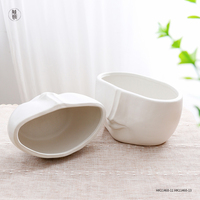 Pot de fleurs en céramique pour hommes, personnalisé, en forme de tête, de style romain, blanc spécial, pour véranda, fleurs