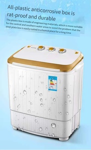 5kg màu đen đôi bồn tắm bán tự động giặt máy giặt máy giặt với máy sấy. Máy giặt và máy sấy nhỏ gọn hai bồn - Product Image 5