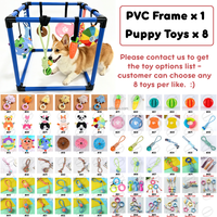 Aire de jeu pour chiots avec 16 jouets amovibles, centre d'activités interactif d'enrichissement et d'entraînement intérieur pour chiots