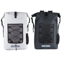 Sac à dos étanche personnalisé en bâche PVC ou TPU 30L Sac à dos à enroulement pour la randonnée, le surf, le rafting, la rivière