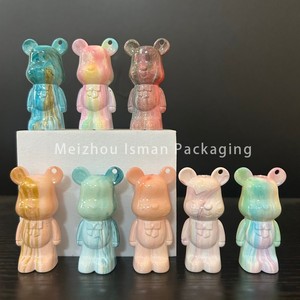 ISMAN Tubes de brillant à lèvres miniatures 2 ml en forme d'ours de dessin animé, emballages mignons vides pour brillant à lèvres avec porte-clés pour enfants, flacon de brillant à lèvres personnalisable avec logo - Product Image 6