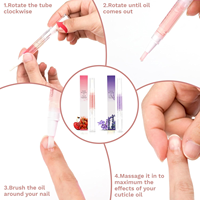 Stylo à huile pour cuticules, motif carré, flacon de 5 ml, soin nourrissant pour les ongles, protection de la surface de brossage, 15 saveurs d'huile
