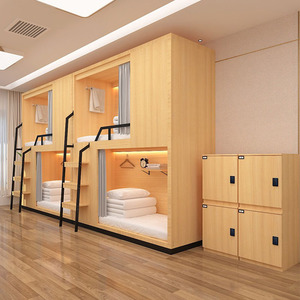 Corto tiempo de entrega Buen precio Color Personalizado Escuela Fábrica Dormitorio Albergue Muebles Cápsula Cama - Product Image 3
