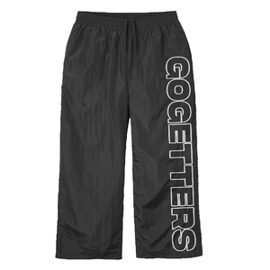 Pantaloni da ginnastica in Nylon <span class=keywords><strong>larghi</strong></span> <span class=keywords><strong>larghi</strong></span> e Casual in bianco nero con bottoni laterali da uomo pantaloni da jogging in poliestere - Product Image 5