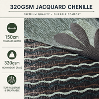 320gsm Grote Jacquard Chenille Sofa Stof voor Woonkamerbekleding Stof Groothandel China Textielproductie Bedrijf