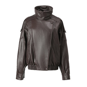 New Design <strong>Bubble</strong> Sheepskin Leather Motorcycle Leather Jacket High Quality Genuine Leather <strong>Coats</strong> for Women - Product Image 1