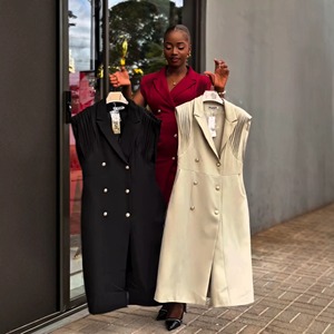 Annshine Moda Estiva Nuovo Abito <span class=keywords><strong>Blazer</strong></span> a Mezza Lunghezza con Maniche Plissettate Tinta Unita Versatile - Product Image 3