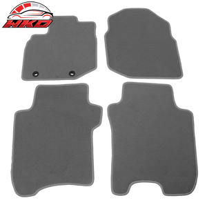 พรมปูพื้นสำหรับฮอนด้า ฟิต 09-13 รถออโต้ไลเนอร์ด้านหน้าด้านหลังกำมะหยี่สีเทาพรม 4 ชิ้น - Product Image 1