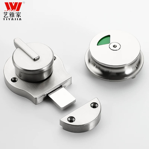 YIYAJIA Furniture <b>Lock</b> Indicator <b>Lock</b> Zinc Alloy Brushed Minimalist Design For Toilet Partition Door - Product Image 1