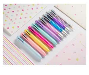 ปากกาลูกลื่นแบบกด ปลอกพลาสติกหลากสี ดีไซน์ทันสมัย - Product Image 1