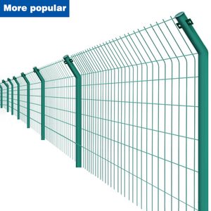 Panneaux de clôture treillis métallique soudé 3d extérieur Panneau de clôture en PVC Treillis métallique double galvanisé Clôture à 358 mailles - Product Image 1